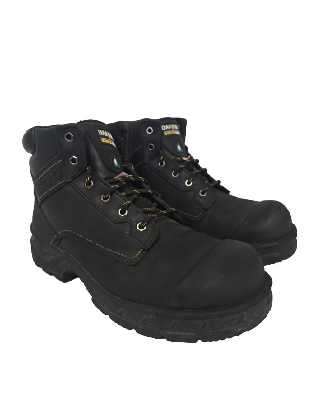 Dakota Men's 6'' 877 Steel Toe Steel Plate Work Boots Black Leather Size 12M